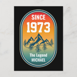 Cartão Postal Aniversário Personalizado Vintage O Legenda Estilo