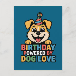 Cartão Postal Aniversário Poderoso pelo Amor Canino Design