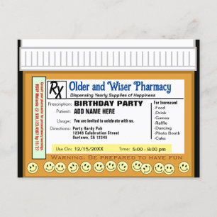 Cartão Postal Aniversário RX para diversão