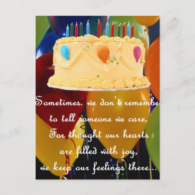 CARTÃO POSTAL ANIVERSÁRIO TARDIO (Frente)