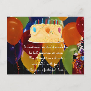 CARTÃO POSTAL ANIVERSÁRIO TARDIVO