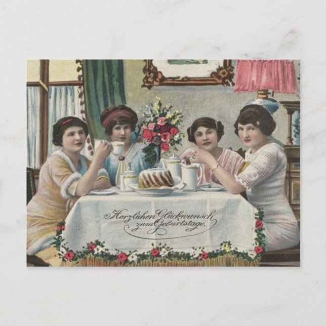 Cartão Postal aniversários dinamarqueses - Fodseldag (Frente)