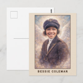 Cartão Postal Anjo Aviatrix Bessie Coleman