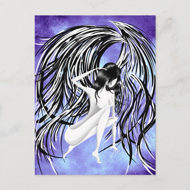 Cartão Postal Anjo Azul Celestial (Frente)