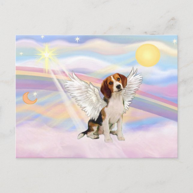 Cartão Postal Anjo Beagle (Frente)