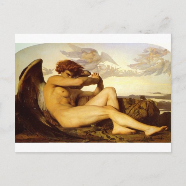 Cartão Postal Anjo Caído de Alexandre Cabanel (Frente)