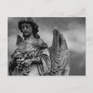 Cartão Postal Anjo com Rosas