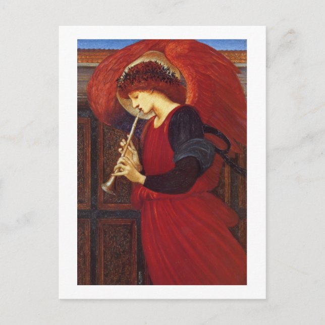 Cartão Postal Anjo com Trumpet, Burne Jones (Frente)