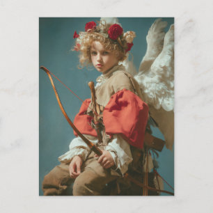 Cartão Postal Anjo Cupido Vintage