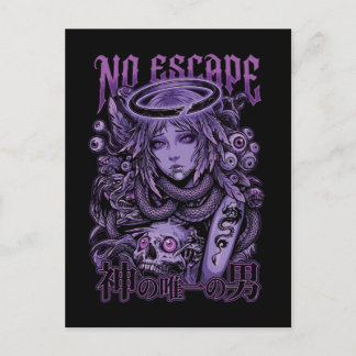 Cartão Postal Anjo Cyber Goth Sem Saída