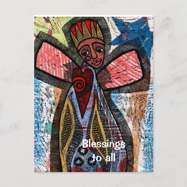 Cartão Postal Anjo da África (Frente)