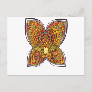 Cartão Postal Anjo da Borboleta Amarela