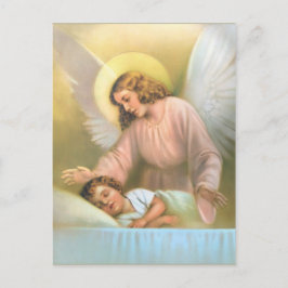 Cartão Postal Anjo-da-guarda com criança