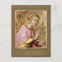 Cartão Postal Anjo de Anunciação Sano di Pietro CC0734 Sienese
