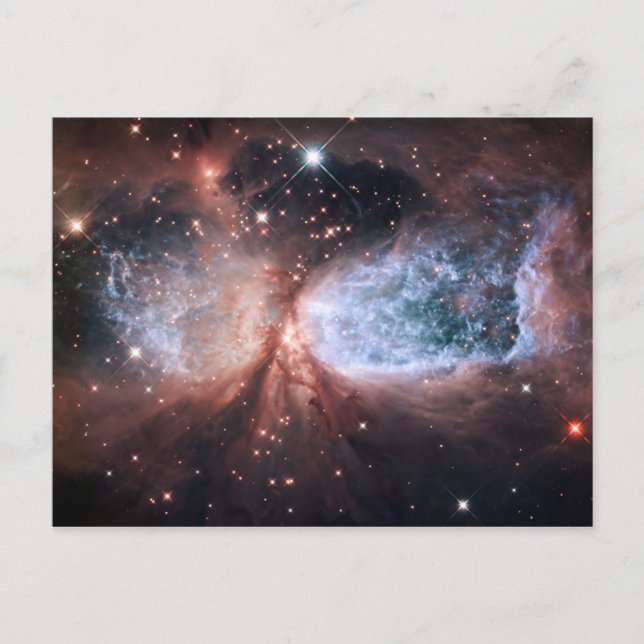 Cartão Postal Anjo de Neve de Hubble (Frente)