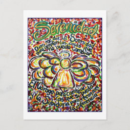 Cartão postal Anjo de Oração da Serenidade Espanho