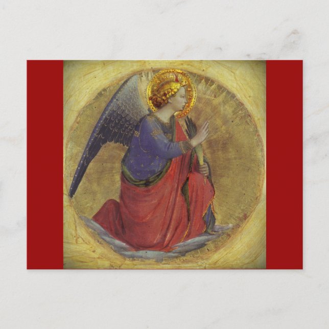 Cartão Postal Anjo do Fra Angelico do aviso (Frente)