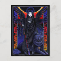 Anjo escuro e lobo. Rayvnwolf por Myka Jelina