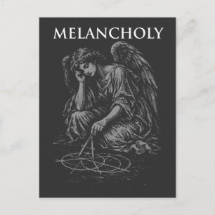Cartão Postal Anjo Glyph Melancólico