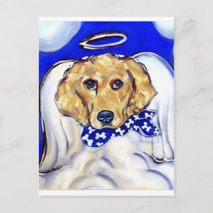 Cartão Postal Anjo Golden Retriever