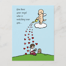 Cartão Postal Anjo Labrador Amarelo com Amor 2