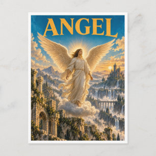 Cartão Postal Anjo, Monstro de Fantasia Gótica