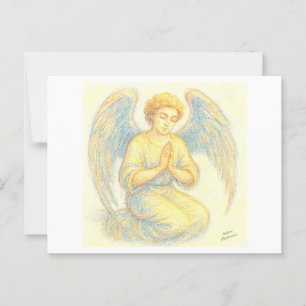 Cartão Postal Anjo na oração