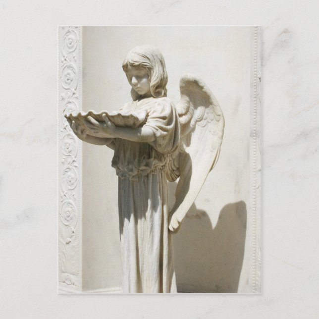 Cartão Postal anjo rezando Savannah Georgia (Frente)