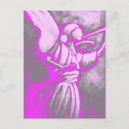 Cartão Postal Anjo Rosa Quente