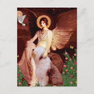 Cartão Postal Anjo Sentado - Inglês Antigo #1