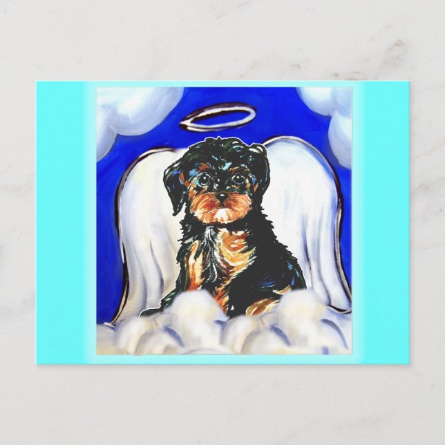 Cartão Postal Anjo Yorkie Poo (Frente)