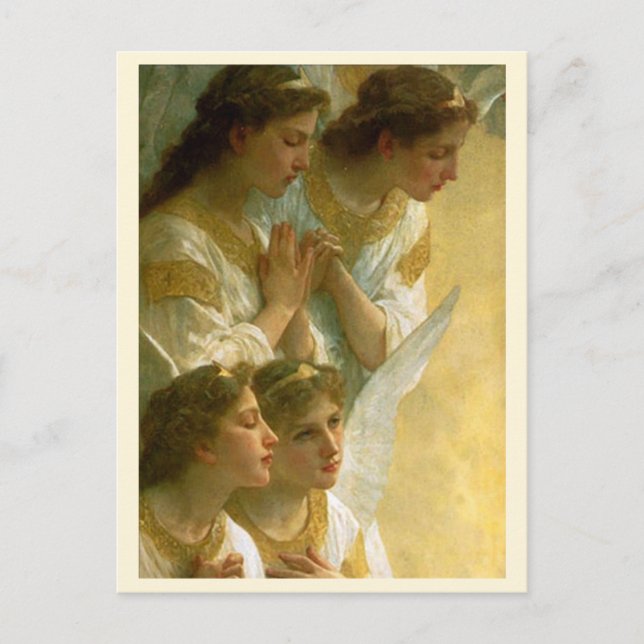 Cartão Postal Anjos de Bouguereau (Frente)