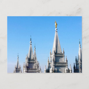 Cartão Postal anjos moroni templo mórmon salt lake city