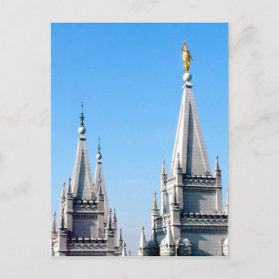 Cartão Postal anjos moroni templo mórmon salt lake city