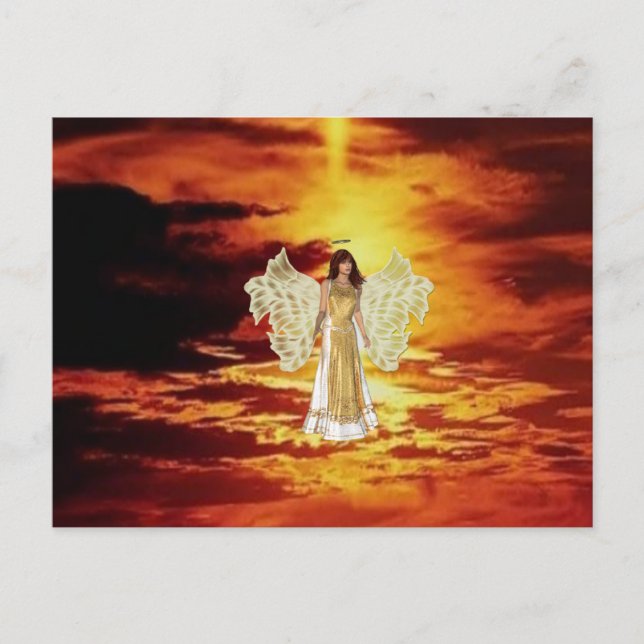 Cartão Postal Anjos no Cartão-Postal do Céu (Frente)