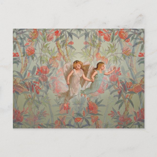 Cartão Postal Anjos no Jardim (Frente)
