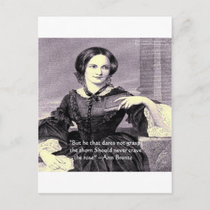 Cartão Postal Ann Bronte "Rose Thorn" Presentes de Citações de S