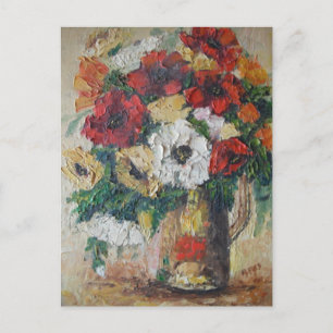 Cartão postal Ann Hayes Painting Flower MIx Deligh
