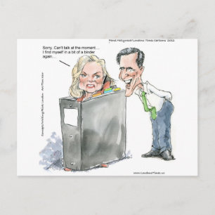 Cartão Postal Ann Romney Em Uma Pasta Presentes Engraçados Camis