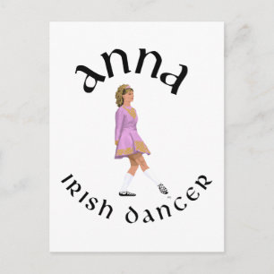 Cartão Postal ANNA (Irish Step Dance Custom Design)