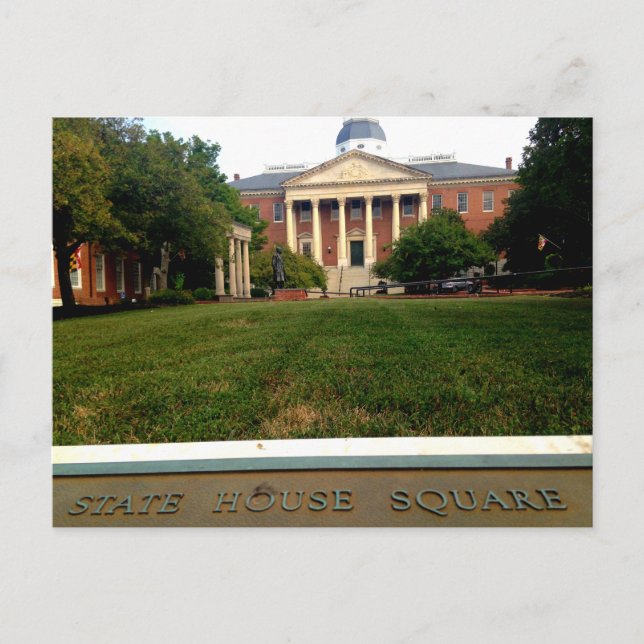 Cartão Postal Annapolis do centro histórico Maryland (Frente)