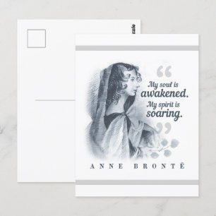 Cartão Postal Anne Bronte Cita Que Minha Alma Está Acordada