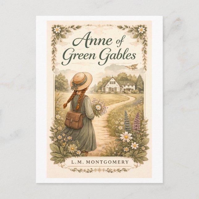 Cartão Postal Anne of Green Gables Book Cover (Frente)