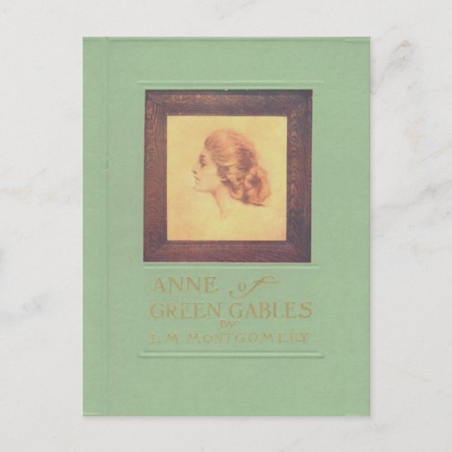 Cartão Postal Anne of Green Gables (cobrir do livro antigo, 1908 (Frente)