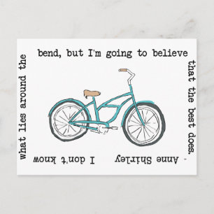 Cartão Postal Anne Shirley - Bicicleta - Inspiração