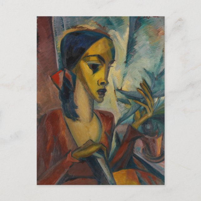 Cartão Postal Annemarie I (am Fenster) apresentada por Maetzel-J (Frente)