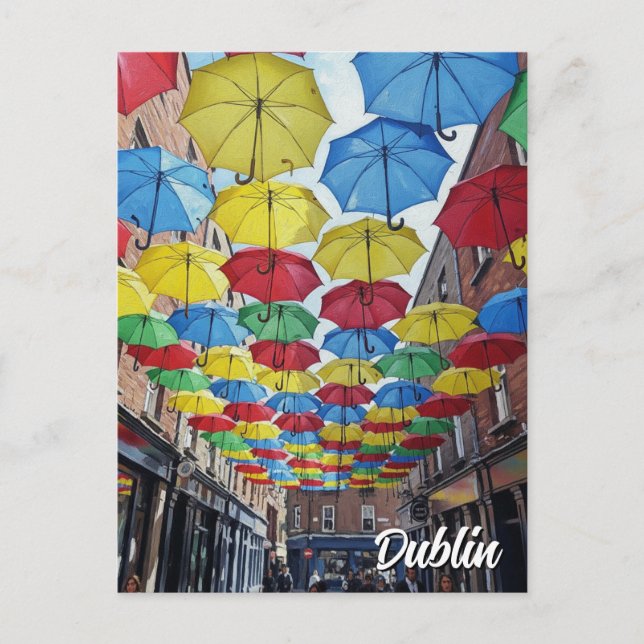 Cartão Postal Anne's Lane Dublin Ireland Viagem (Frente)