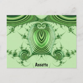 Cartão Postal ANNETTE ~ Padrão de Design 3D ~ Christmas Greens ~