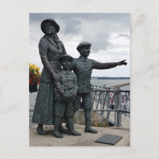 Cartão Postal Annie Moore Statue, Cobh, County Cork, Irlanda