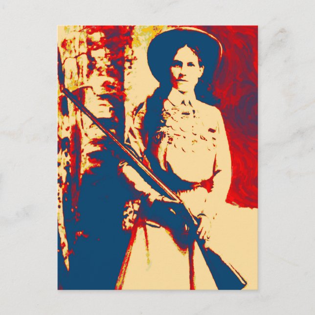 Cartão Postal Annie Oakley Oil Grunge PostCard (Frente)